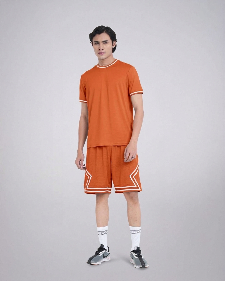 T-Shirt & Shorts Combo Set - Orange